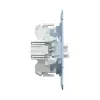 Кнопочный выключатель мех-м MERTEN MTN3155-0000 D-Life 2х клавишный