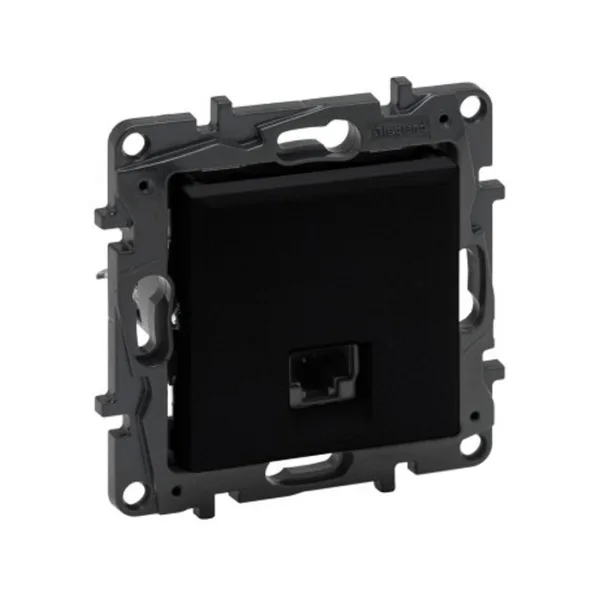 Информационная розетка одинарная Niloe Step RJ45 Кат.5e UTP Чёрный new