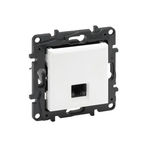 Информационная розетка одинарная Niloe Step RJ45 Кат.6 UTP Белый new