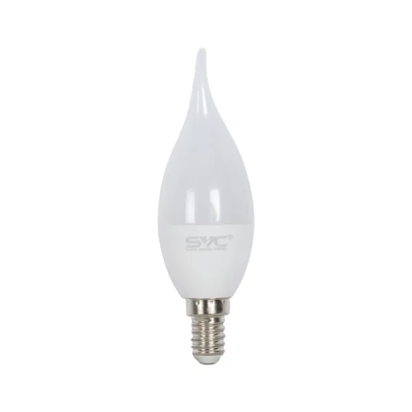 Лампа светодиодная SVC LED CB35-9W-E14-3000K Свеча на ветру Тёплый