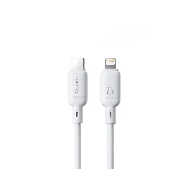 Интерфейсный кабель Baseus Silky Type-C to iP 20W 2m White (P10377700213-01)
