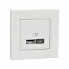 Розетка USB SE EPH2700321 Asfora A+С 5 В/24 А (2 х 5В/12 А) в сборе белый
