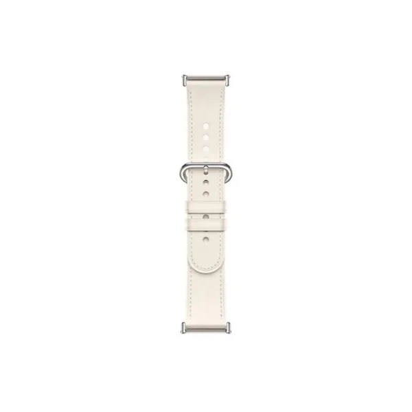 Кожаный сменный браслет Xiaomi Leather Quick Release Strap Cream white
