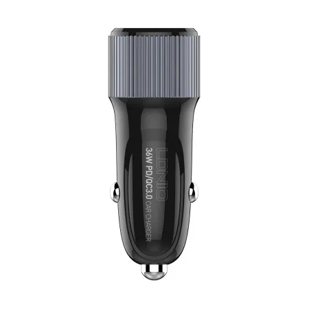Автомобильное зарядное устройство LDNIO C510Q 2*USB（A,C) Lightning Чёрный