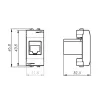 Телефонная розетка RJ12 DKC серия Brava 76120B