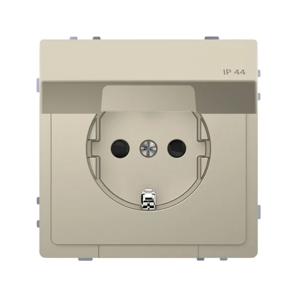 Розетка мех-м MERTEN MTN2314-6033 D-Life 16А с крышкой IP44 сахара