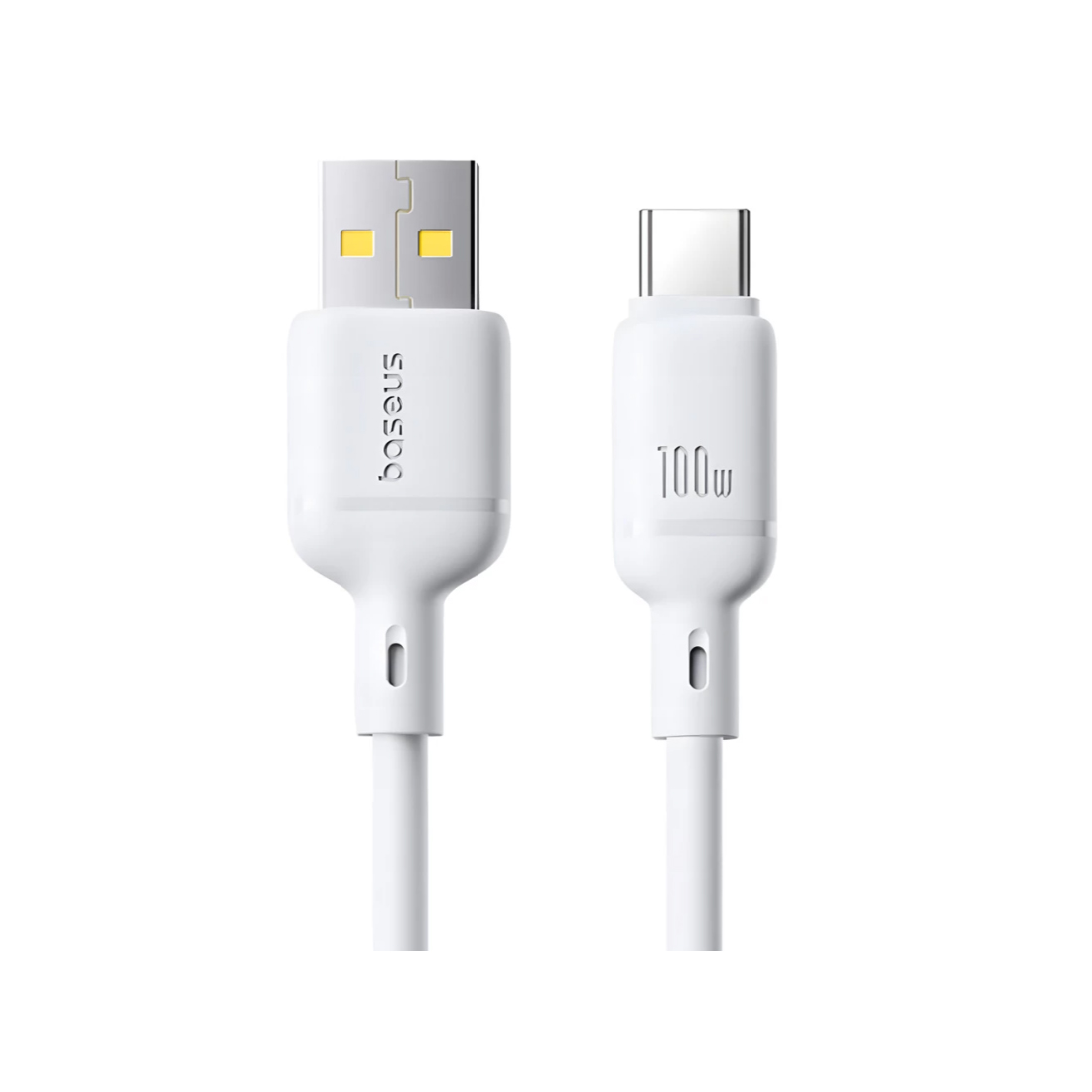 Интерфейсный кабель Baseus Silky Series USB to Type-C 100W 2m White (P10377703213-01)
