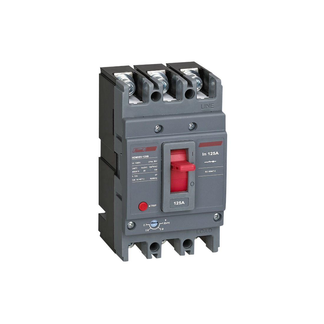 Автоматический выключатель Himel HDM3SV-125B 3P 125A 25kA с регулировкой