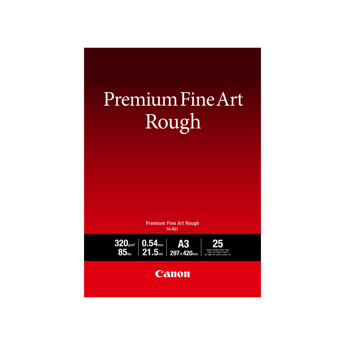 Глянцевая Фотобумага Canon Fine Art Rough FA-RG1 A3, 25 ШТ. (100% Хлопок, Грубая Текстура (Rough)