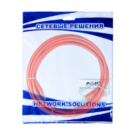 Патч Корд A&P Cat.5 UTP RJ-45 3 м APP001RD3 в интернет магазине Stels.kz