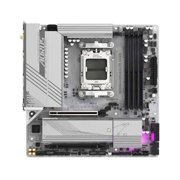 Купить не дорого Материнская плата Gigabyte B650M A ELITE AX ICE в интернет магазине Stels.kz Материнская плата Gigabyte B650M A ELITE AX ICE в интернет магазине Stels.kz