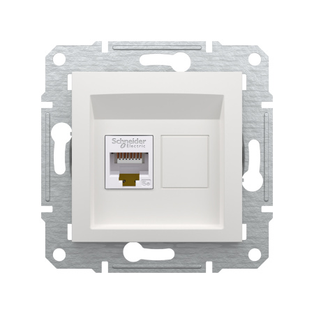 Розетка компьютерная SE EPH4370121 Asfora RJ45 кат. 5е механизм белый в интернет магазине Stels.kz