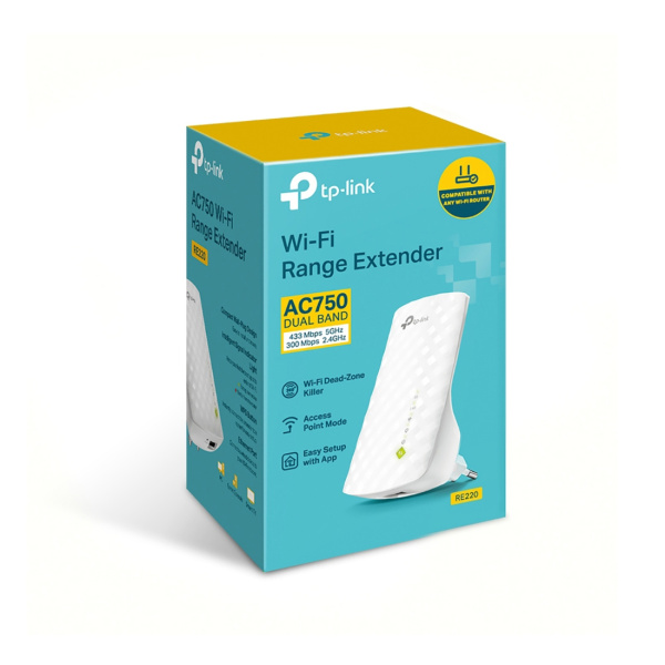 Усилитель Wi-Fi сигнала TP-Link RE220 в интернет магазине Stels.kz