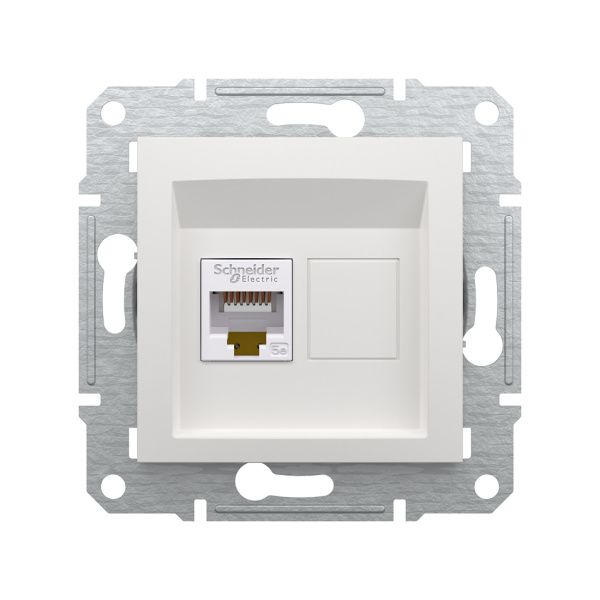 Розетка компьютерная SE EPH4370121 Asfora RJ45 кат. 5е механизм белый в интернет магазине Stels.kz