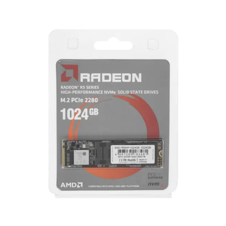 Купить не дорого Твердотельный накопитель SSD AMD Radeon R5MP1024G8 1024GB M.2 NVMe PCIe 3.0x4 в интернет магазине Stels.kz Твердотельный накопитель SSD AMD Radeon R5MP1024G8 1024GB M.2 NVMe PCIe 3.0x4 в интернет магазине Stels.kz