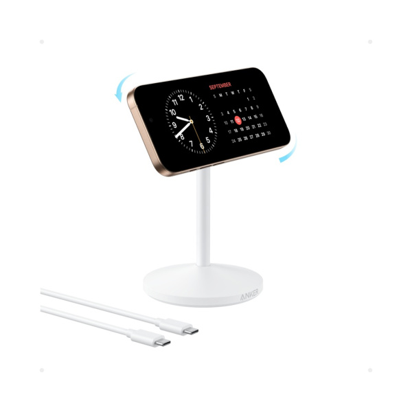 Беспроводное зарядное устройство Anker MagGo (Single Stand) (A25X1H21) Белый в интернет магазине Stels.kz