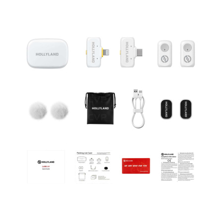 Петличный микрофон Hollyland Lark A1 Combo Белый в интернет магазине Stels.kz