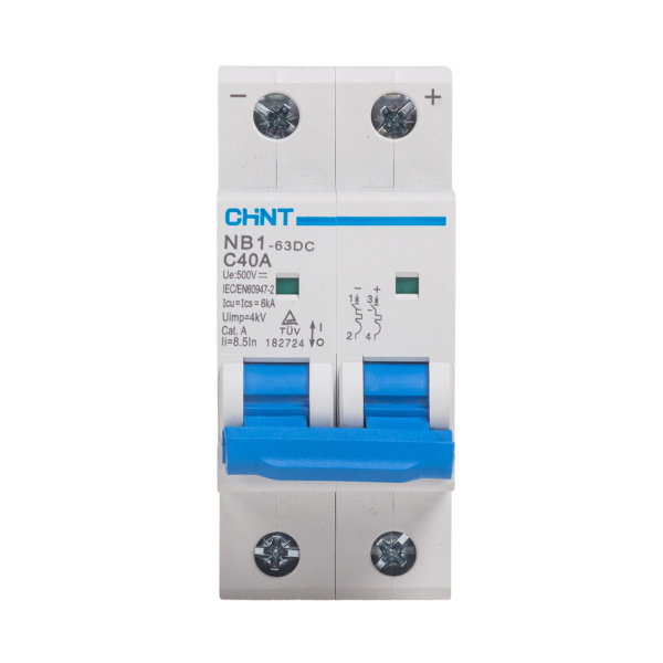 Автоматический выключатель CHINT NB1-63DC 2P 40A DC500B 6kA в интернет магазине Stels.kz