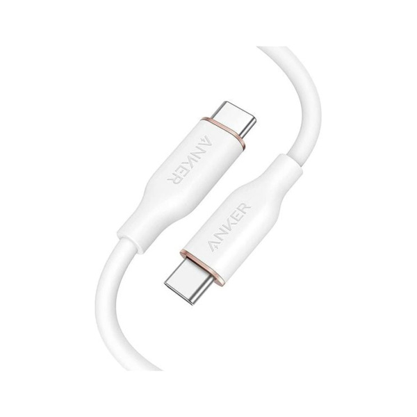 Интерфейсный кабель Anker PowerLine III Flow USB-C to USB-C (A8552H21) Белый