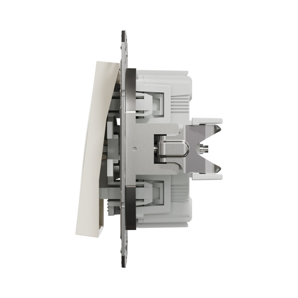 Выключатель одноклавишный SE EPH0170123 Asfora механизм быстрозажим. клеммы кремовый в интернет магазине Stels.kz