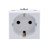 Розетка силовая серии Viva DKC 45005 2Р+Е со шторками белая в интернет магазине Stels.kz