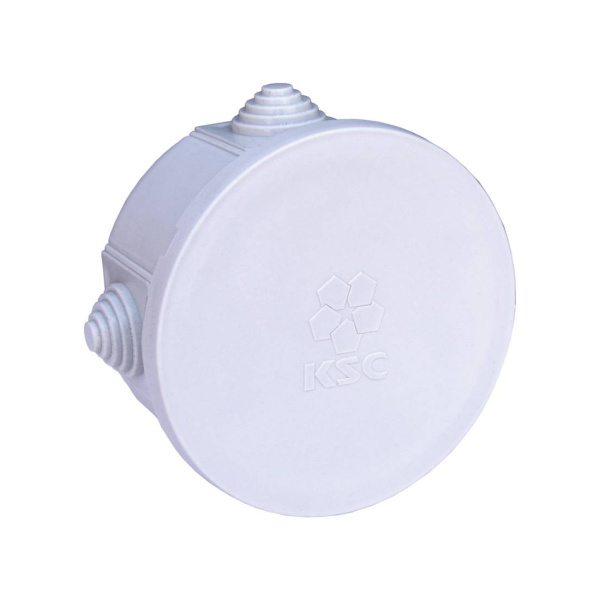 Коробка распаячная KSC 11-301 d85 h40 для открытого монтажа IP55 Коробка распаячная KSC 11-301 d85 h40 для открытого монтажа IP55