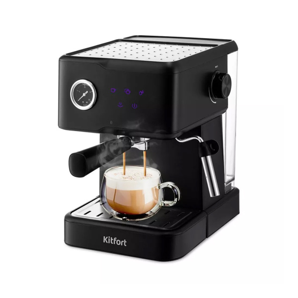 Кофеварка рожковая Kitfort КТ-7124 Кофеварка рожковая Kitfort КТ-7124