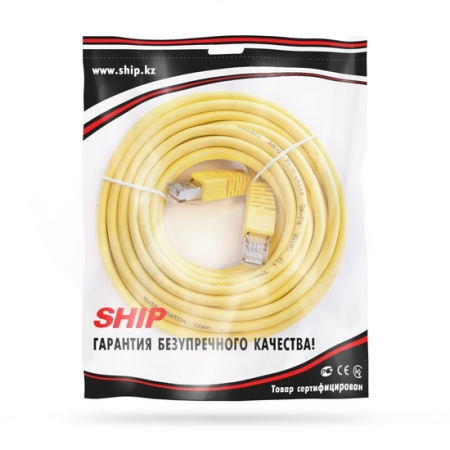 Патч Корд SHIP Cat.5e FTP LSZH RJ-45 7.5 м S4025YL0750-P в интернет магазине Stels.kz