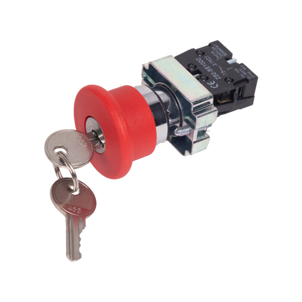 Кнопка стоповая Deluxe XB2-BS142 ("Грибок" с ключом) в интернет магазине Stels.kz