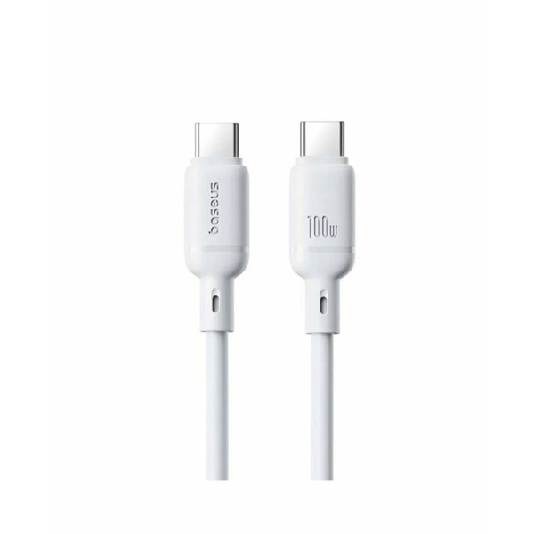 Интерфейсный кабель Baseus Silky Type-C to Type-C 100W 2m White (P10377704213-01) в интернет магазине Stels.kz