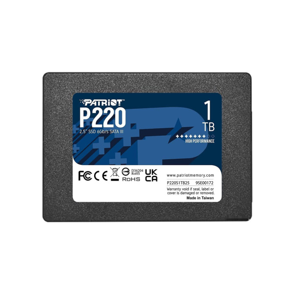 Твердотельный накопитель SSD Patriot P220 1TB SATA III Твердотельный накопитель SSD Patriot P220 1TB SATA III