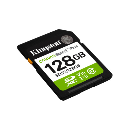 Карта памяти Kingston SDS3/128GB Canvas Select Plus C10 UHS-I U1 V10 128GB в интернет магазине Stels.kz