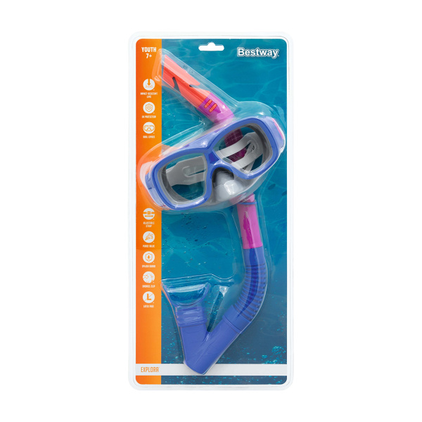 Набор для плавания Bestway 24032 в упаковке: маска, трубка в интернет магазине Stels.kz
