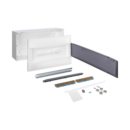 Щит навесной Legrand Practibox S 1х18 IP40 Дымчатая дверь в интернет магазине Stels.kz