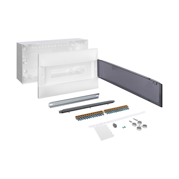 Щит навесной Legrand Practibox S 1х18 IP40 Дымчатая дверь в интернет магазине Stels.kz