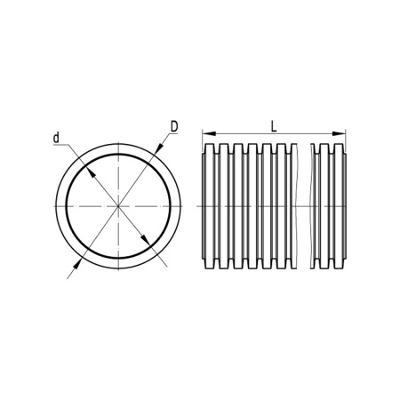 Двустенная труба ПНД DKC 160912A жесткая для кабельной канализации д.125мм в интернет магазине Stels.kz