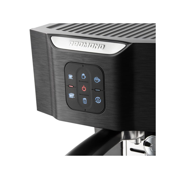 Купить не дорого Кофеварка рожковая Redmond RCM-1511 Черный / хром в интернет магазине Stels.kz Кофеварка рожковая Redmond RCM-1511 Черный / хром в интернет магазине Stels.kz