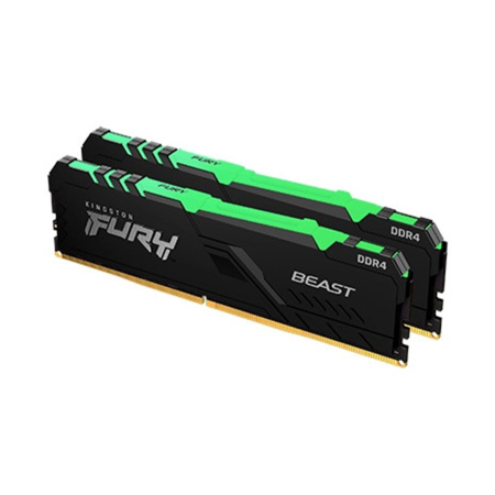 Комплект модулей памяти Kingston FURY Beast RGB KF436C17BBAK2/16 DDR4 16GB (Kit 2x8GB) 3600MHz в интернет магазине Stels.kz