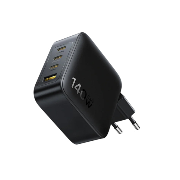 Адаптер питания Baseus EnerFill FH11 GaN Fast Charger 3C+U 140W EU Cosmic Black в интернет магазине Stels.kz