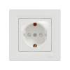 Розетка с заземлением со шторками SE EPH2900221 Asfora 16А в сборе винт. клеммы белый в интернет магазине Stels.kz