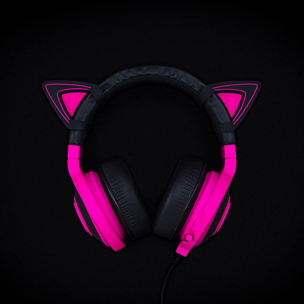 Накладные кошачьи ушки на гарнитуру Razer Kitty Ears for Kraken - Neon Purple в интернет магазине Stels.kz