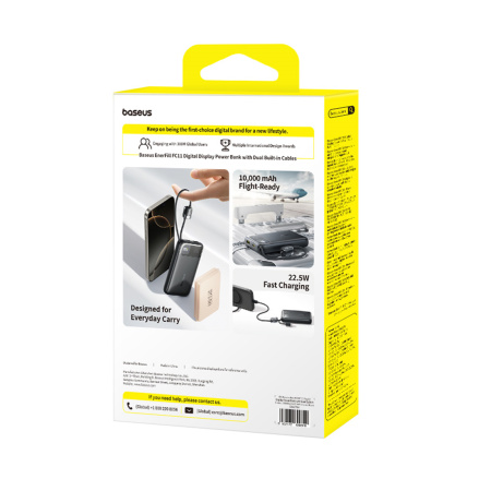 Портативный внешний аккумулятор Baseus EnerFill FC11 10000mAh 22.5W Black (E0027R04) в интернет магазине Stels.kz