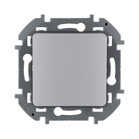 Переключатель одноклавишный Legrand 673652 Inspiria с/у алюминий в интернет магазине Stels.kz