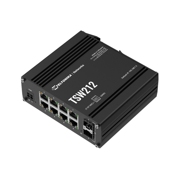 Сетевой шлюз Teltonika TSW212 L2 MANAGED SWITCH 8 GBE, 2 FP PO в интернет магазине Stels.kz