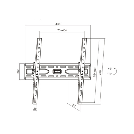 Кронштейн Brateck KL36-44T для ТВ и мониторов, 32"-75" в интернет магазине Stels.kz