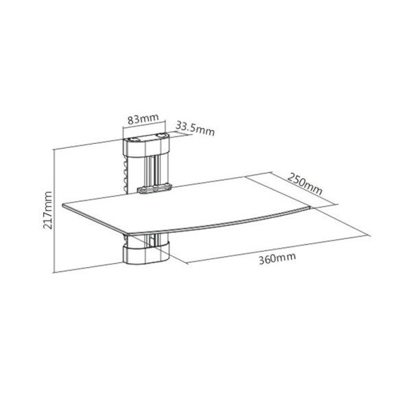 Настенный кронштейн Brateck DVD-291 для DVD, 360х250 мм. в интернет магазине Stels.kz