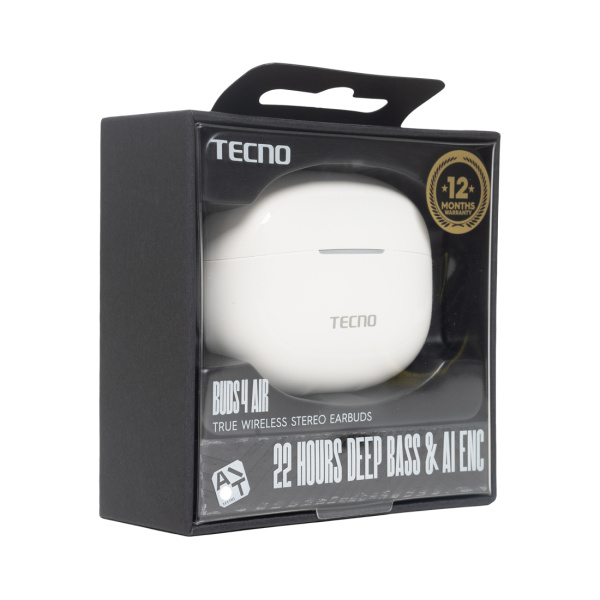 Наушники TECNO Buds 4 Air BD04 Air White в интернет магазине Stels.kz