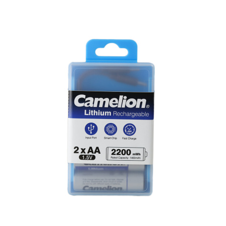 Аккумулятор CAMELION Lithium UB-AA2200-PBH2 2шт (перезаряжаемые от USB) в интернет магазине Stels.kz