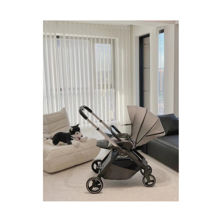 Детская коляска Qborn Kunpeng Two-way lightweight high landscape stroller Technology gray в интернет магазине Stels.kz