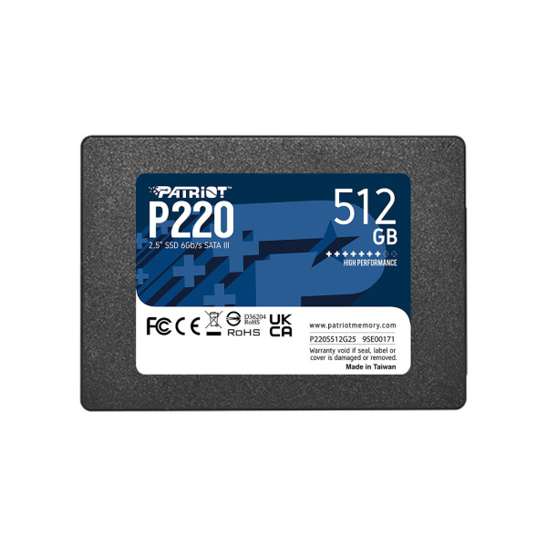 Твердотельный накопитель SSD Patriot P220 512GB SATA III Твердотельный накопитель SSD Patriot P220 512GB SATA III
